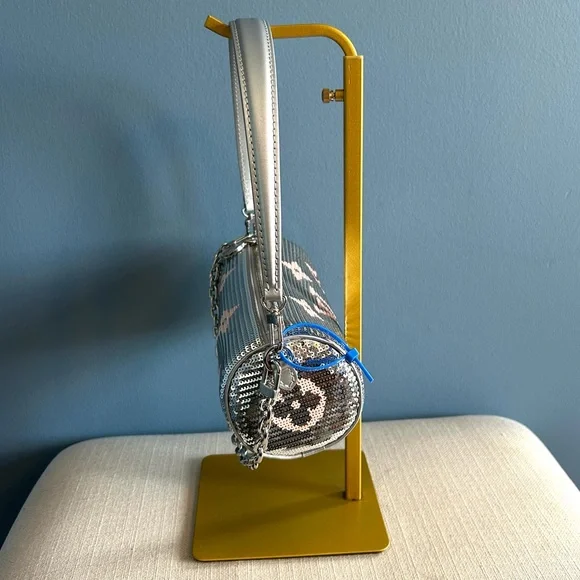 Louis Vuitton Special Edition Silver Sequin Papillon Bag - Picture 7 of 13